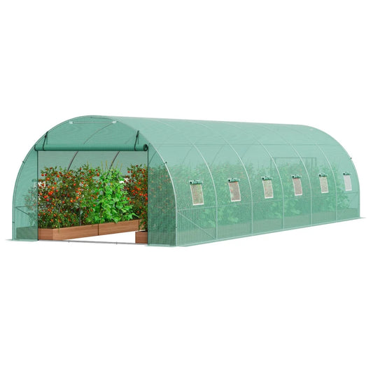 VEVOR Walk-in Tunnel Greenhouse 29.2x9.7x6.5ft Galvanized
