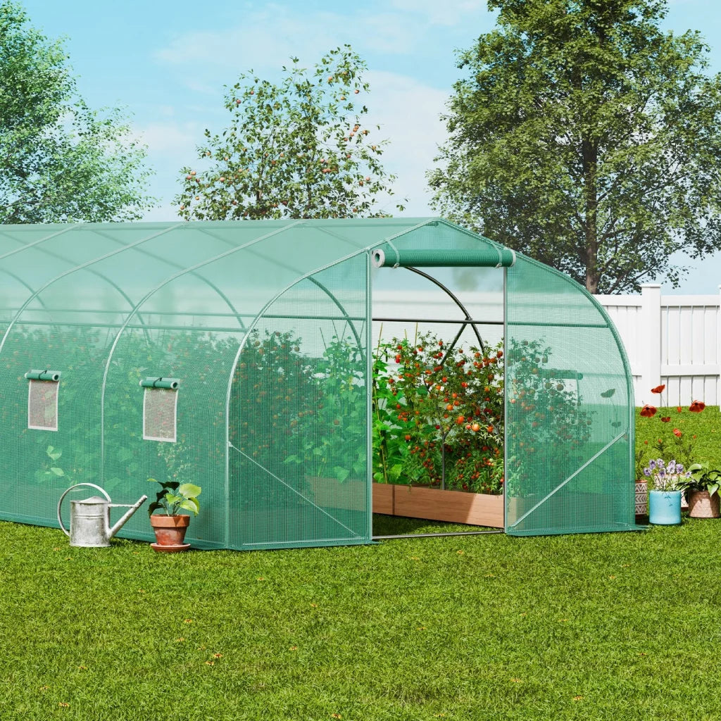 VEVOR Walk-in Tunnel Greenhouse 29.5x9.8x6.6 ft Hoop House