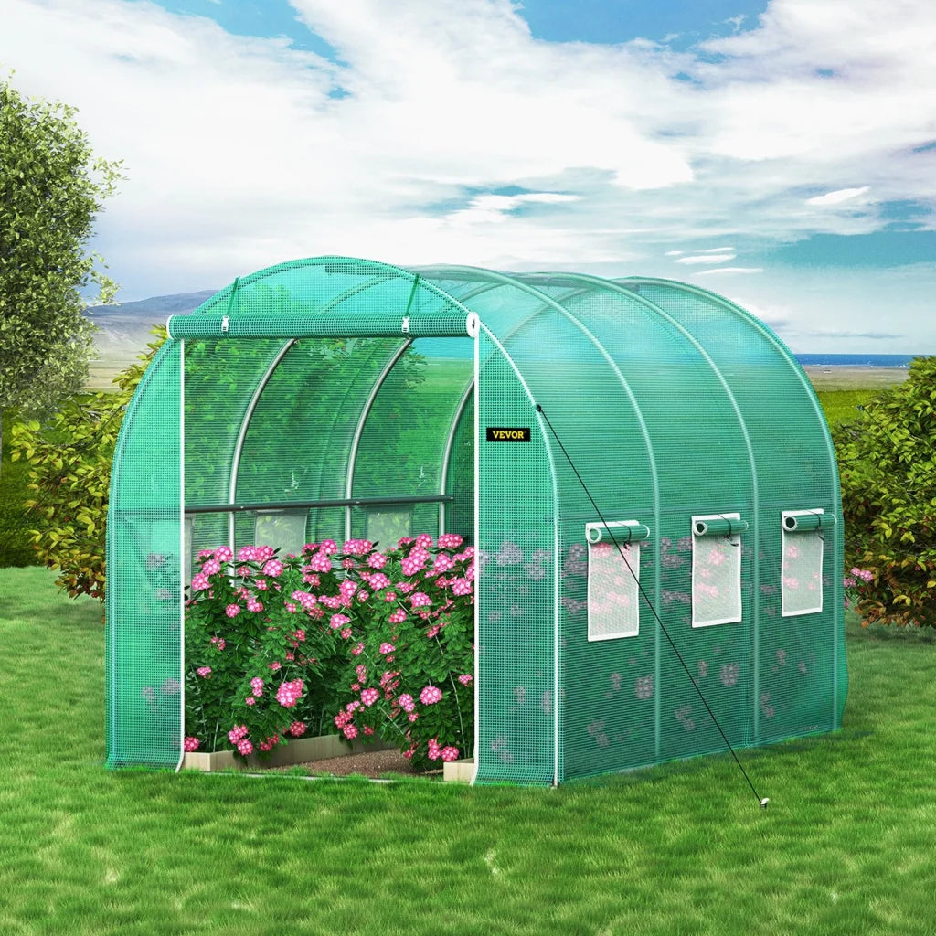 VEVOR Walk-in Tunnel Greenhouse 3 x 2 x 2 m Portable Plant