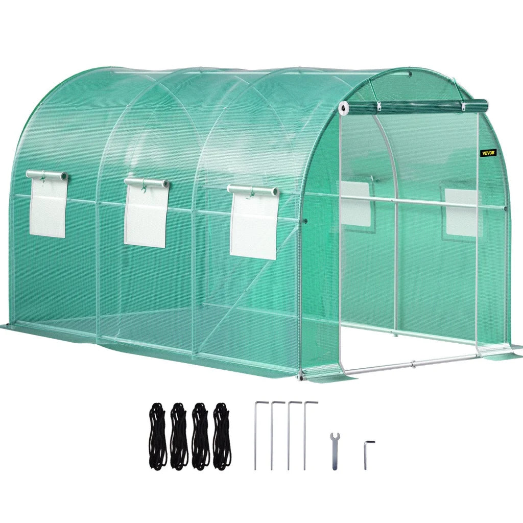 VEVOR Walk-in Tunnel Greenhouse Galvanized Frame &