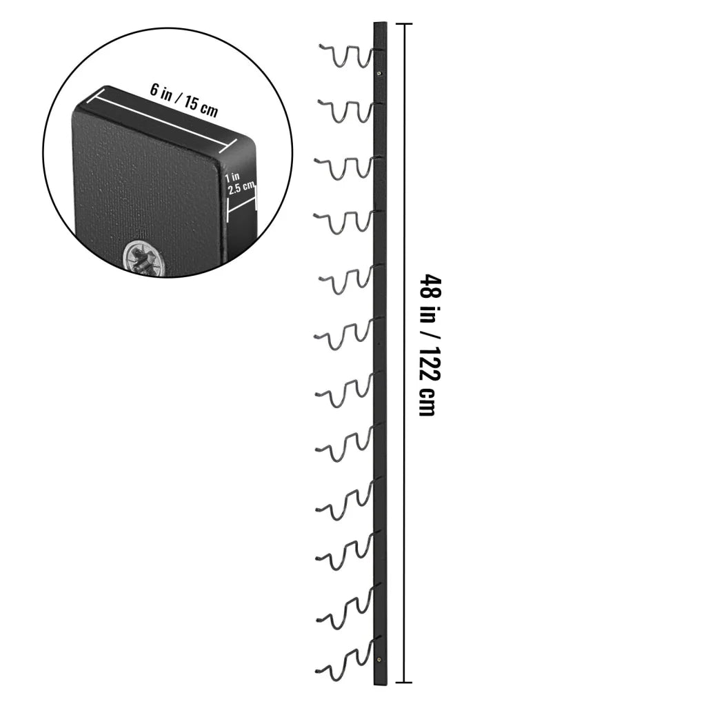 VEVOR Wall Mounted Wine Rack 12x2 Bottles Wine Holder Towel