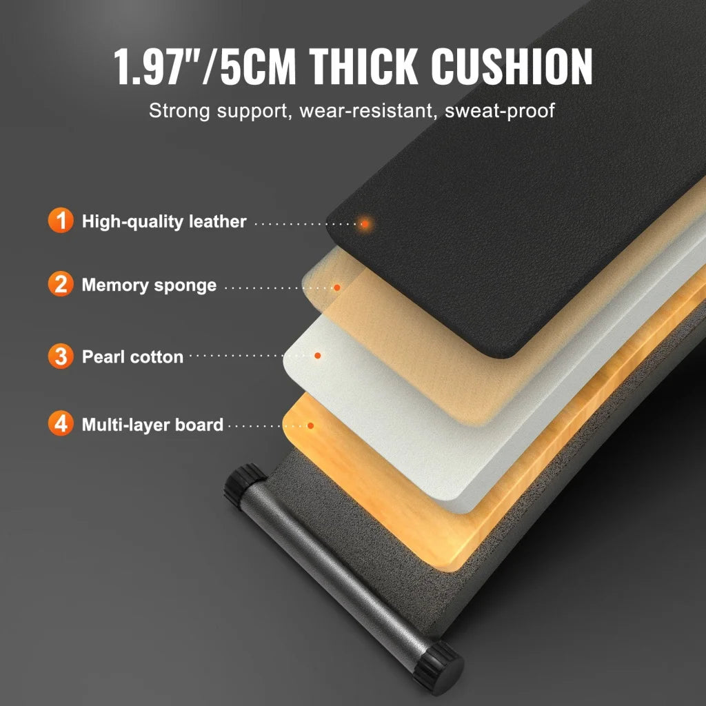 VEVOR Weight Bench Adjustable Situp Incline Bench for Home