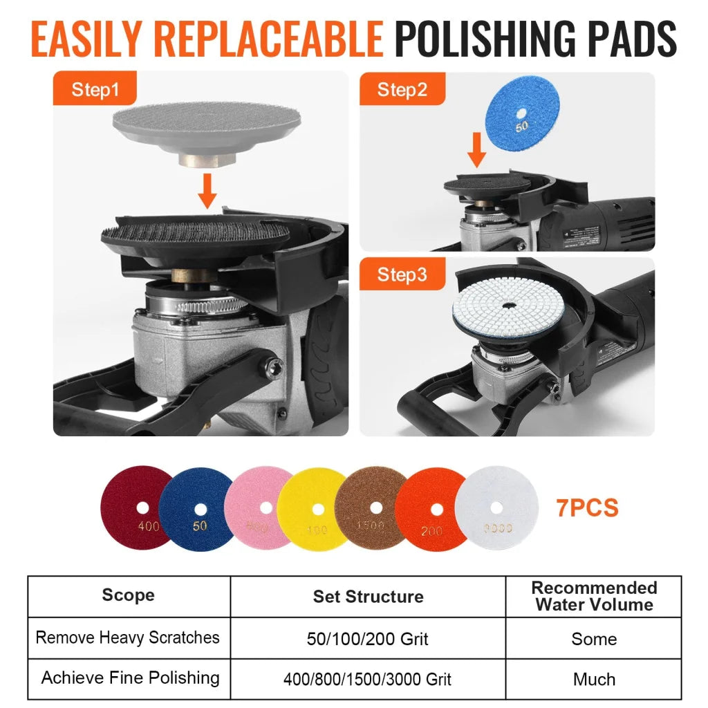VEVOR Wet Stone Polisher 4-Inch Electric Granite Polisher