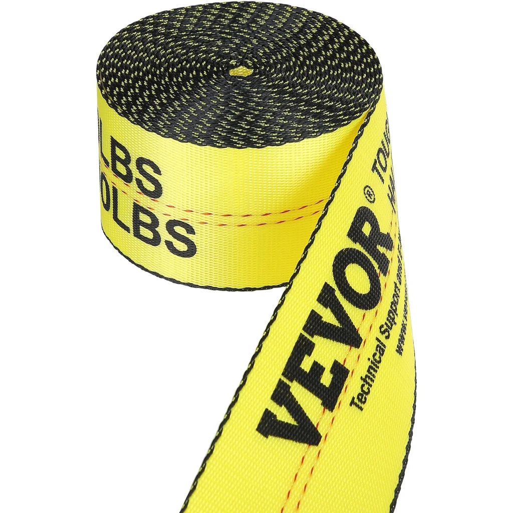 VEVOR Winch Straps 10.2 cm x 9.1 m 2.7T Load Capacity 8.2T