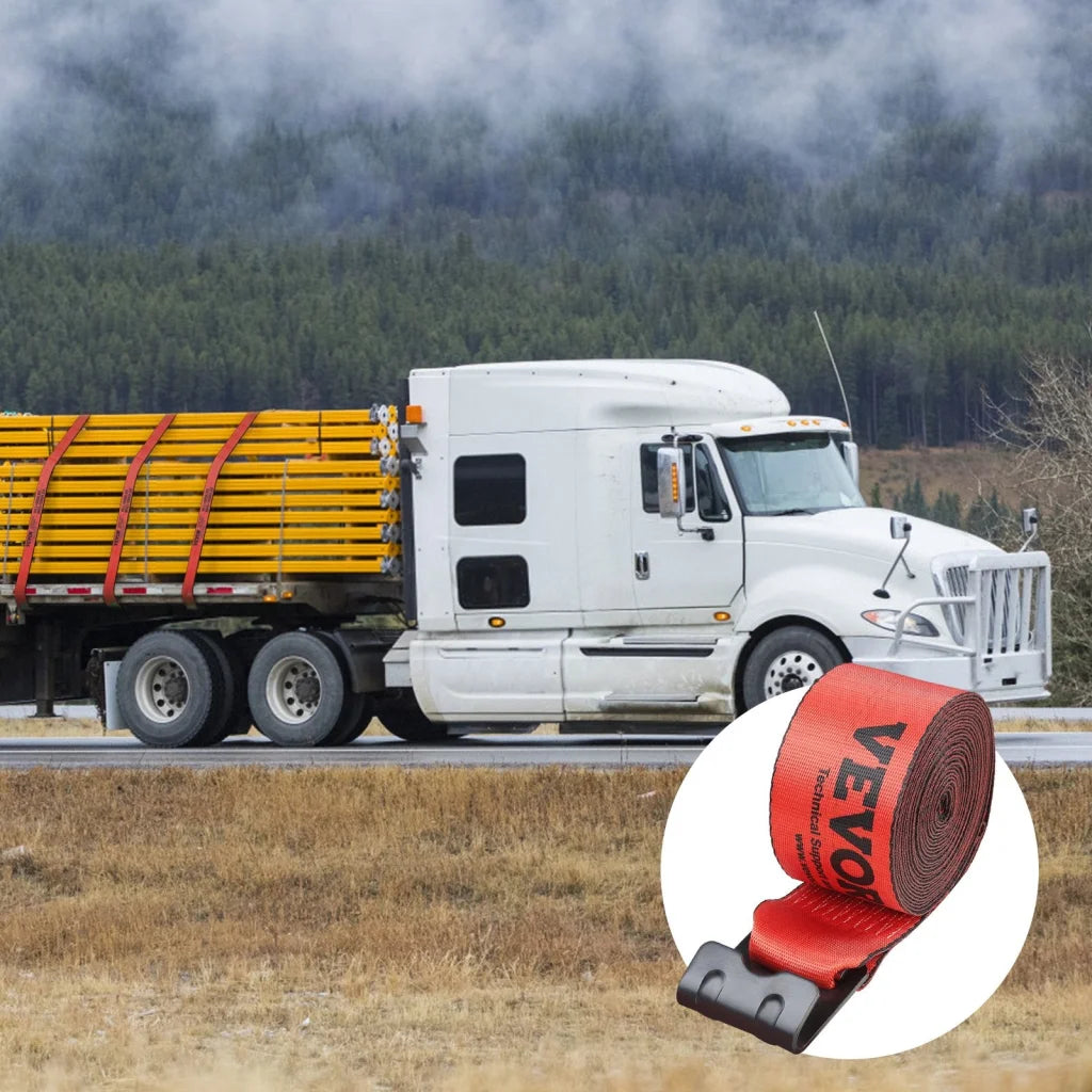 VEVOR Winch Straps 10.2 cm x 9.1 m 2.7T Load Capacity 8.2T