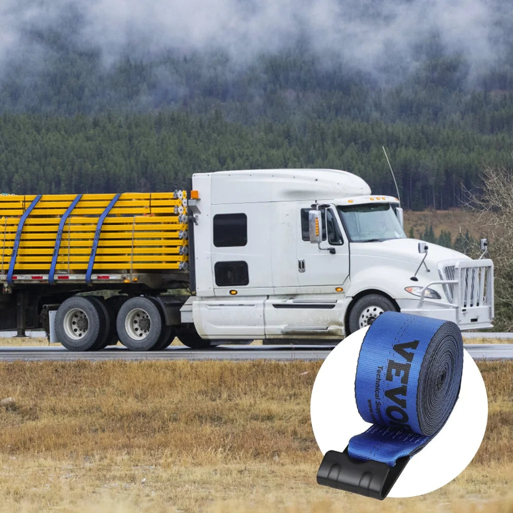 VEVOR Winch Straps 10.2 cm x 9.1 m 2.7T Load Capacity 8.2T