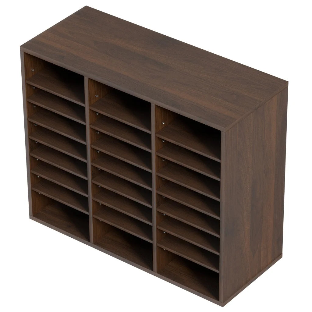 VEVOR Wood Literature Organizer Adjustable File Sorter 24