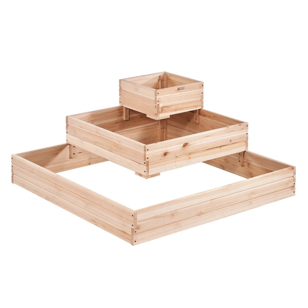 VEVOR Wooden Raised Garden Bed Planter Box 113 x 113 x 51