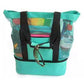 Vibe Geeks 2 in 1 Mesh Beach Tote Bag with Insulated Cooler