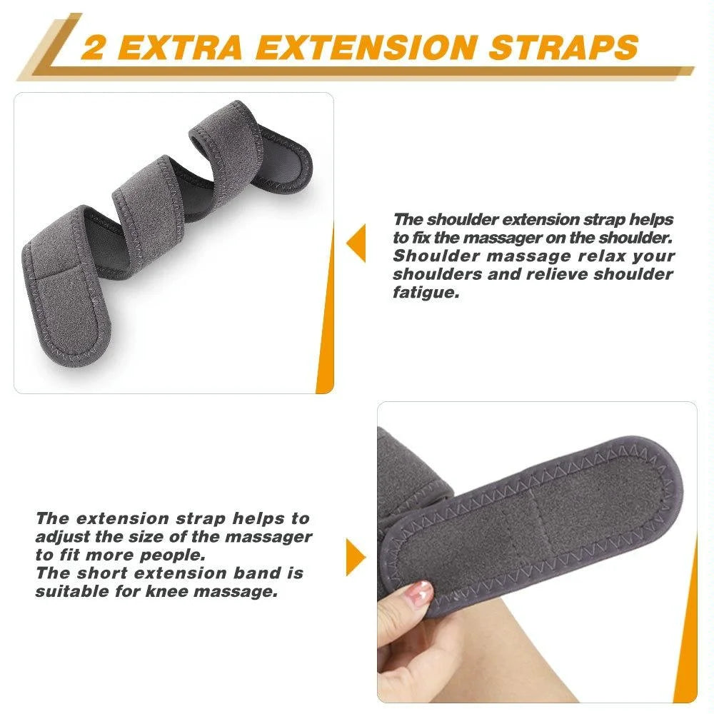 Vibrating Knee Massager With Heat Therapy Gray - Health &