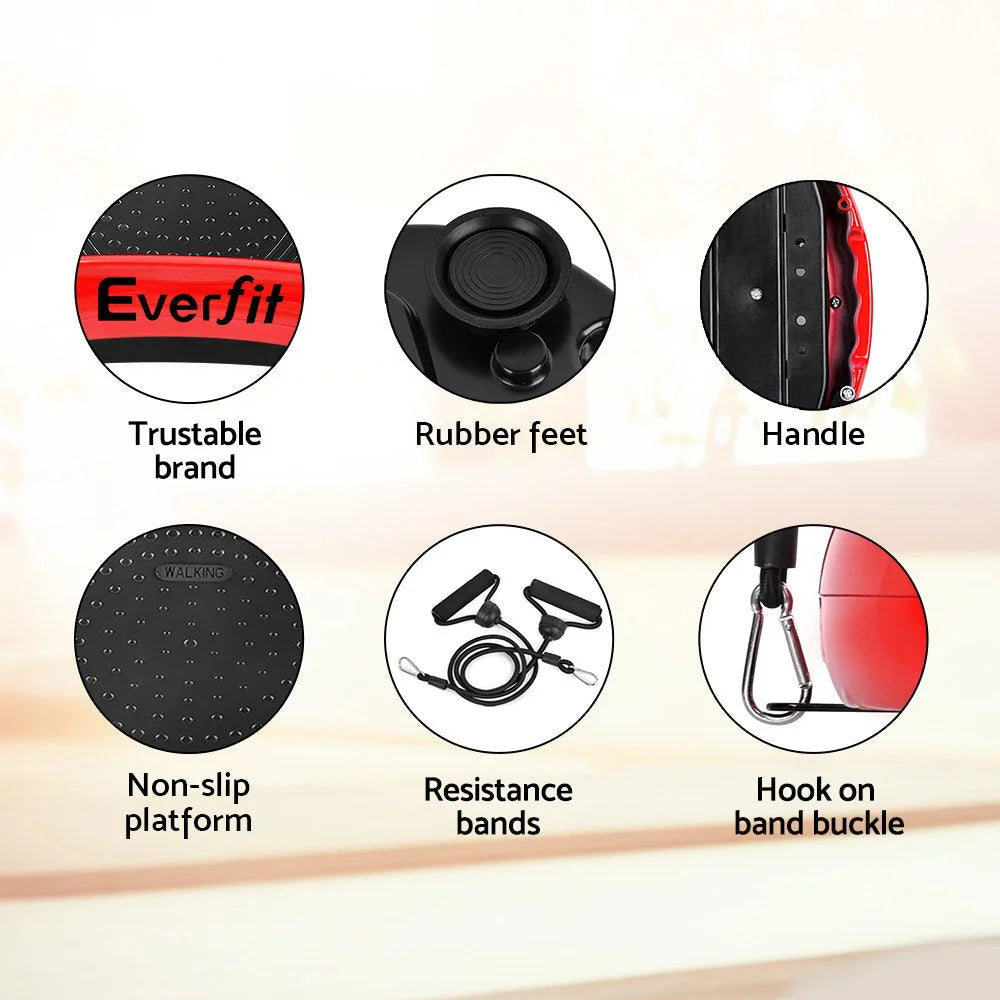 Vibration Machine Plate Platform Body Shaper Home Gym Red