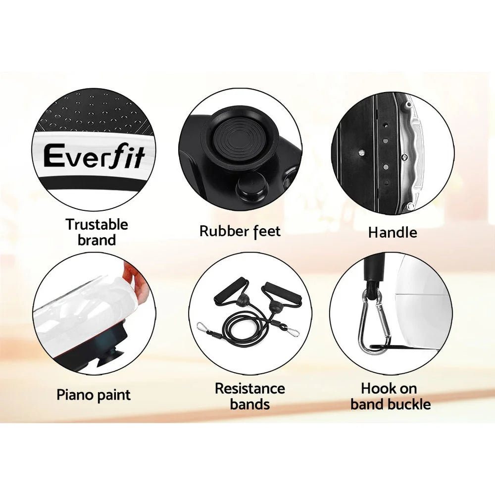 Vibration Machine Plate Platform Body Shaper Home Gym White