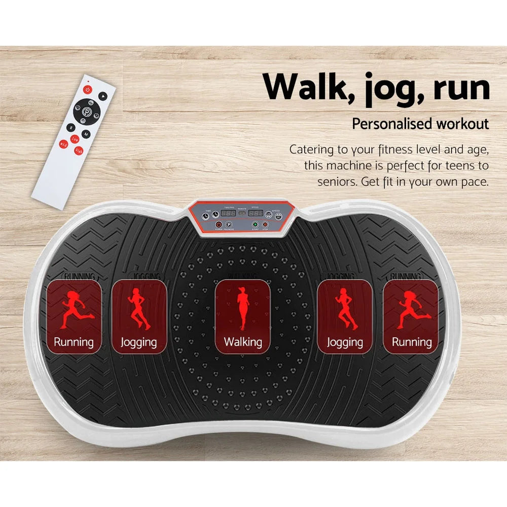 Vibration Machine Plate Platform Body Shaper Home Gym White
