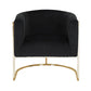 Vintage Arm Chair Black Velvet - Furniture