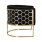 Vintage Arm Chair Black Velvet - Furniture