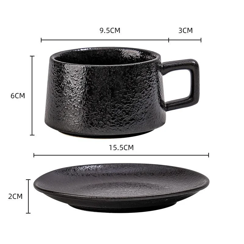 Vintage Ceramic Coffee Cup and Saucer Set - Elegant