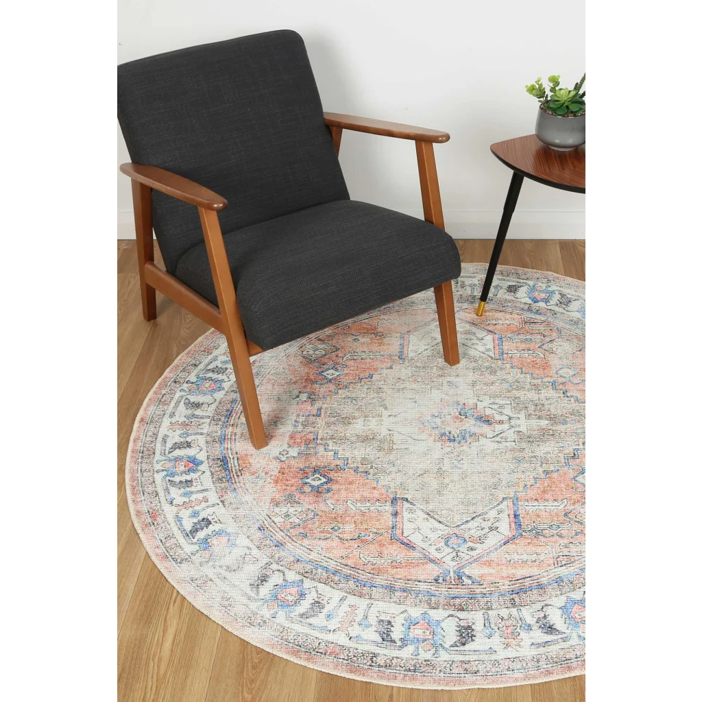 Vintage Crown Deco Rug No Fringe
