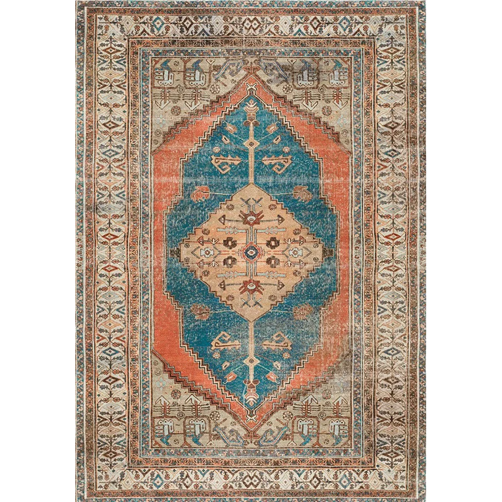 Vintage Crown Deco Rug HDJ3181 No Fringe 240x330 - Home &