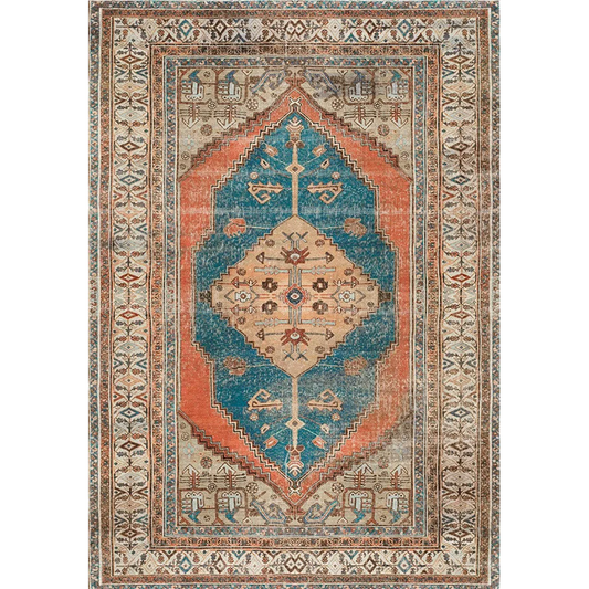 Vintage Crown Deco Rug HDJ3181 No Fringe 240x330 - Home &