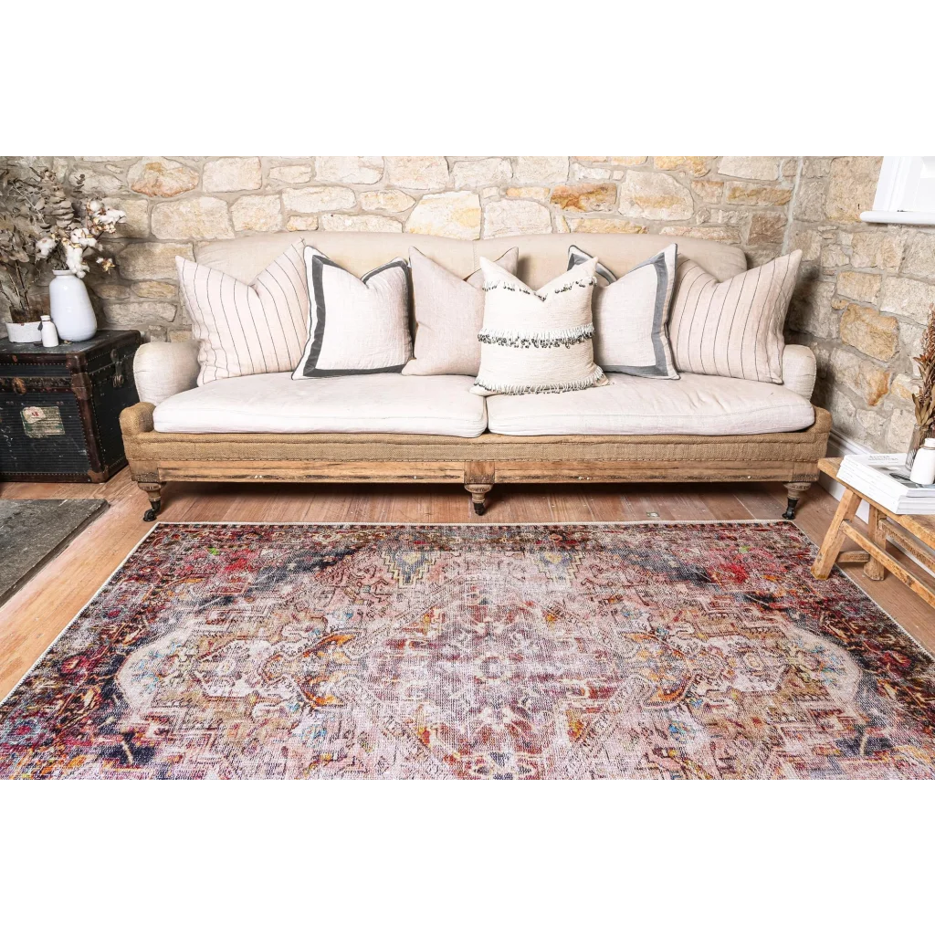 Vintage Crown Ernest Multi Distressed Vintage Rug 200x290