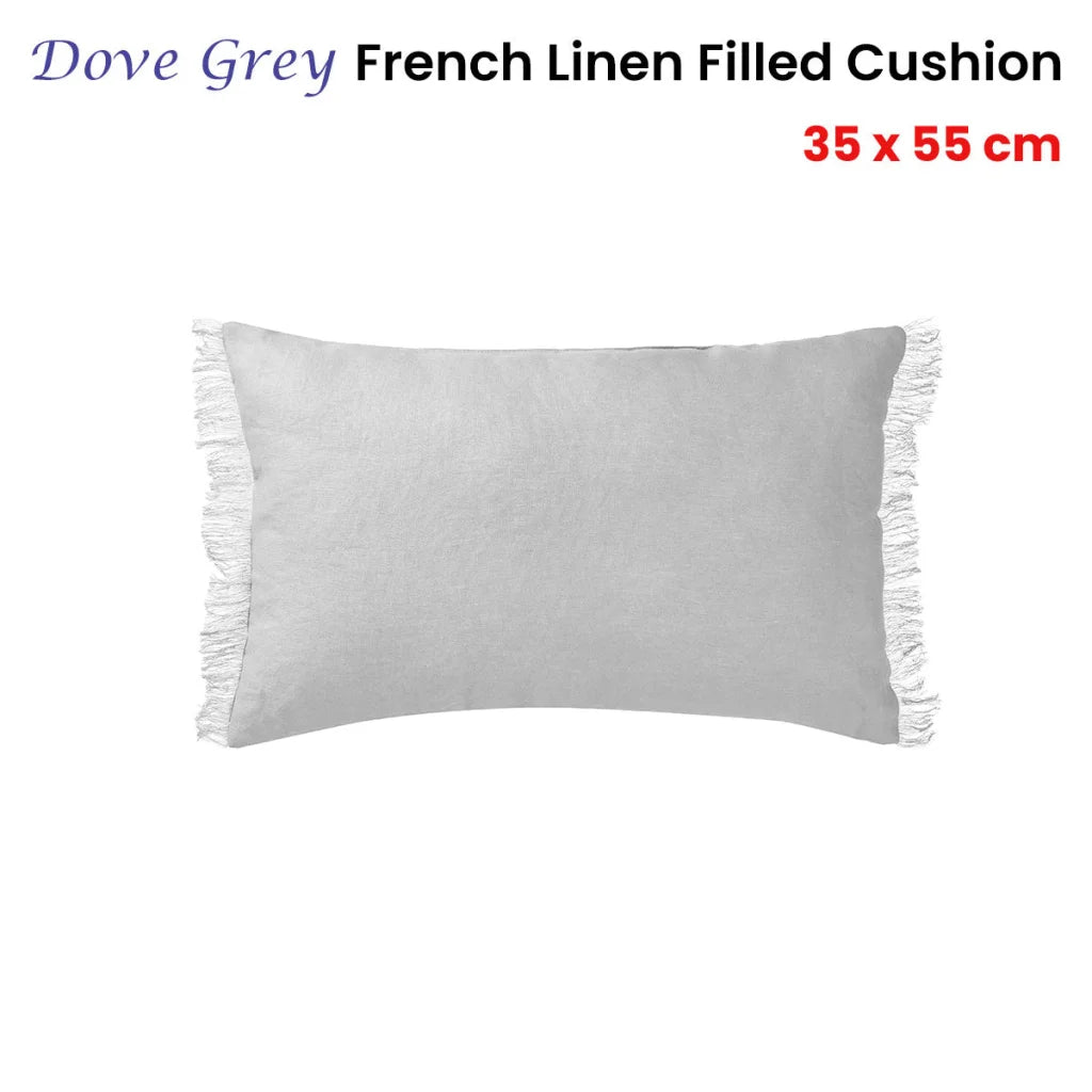 Vintage Design Homewares Dove Grey French Filled Cushion
