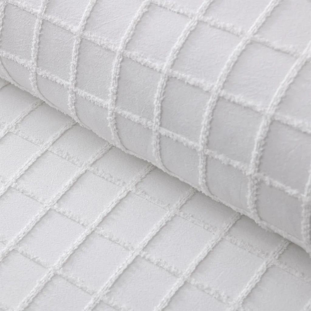 Vintage Design Homewares Parquet White Cotton Quilt Cover