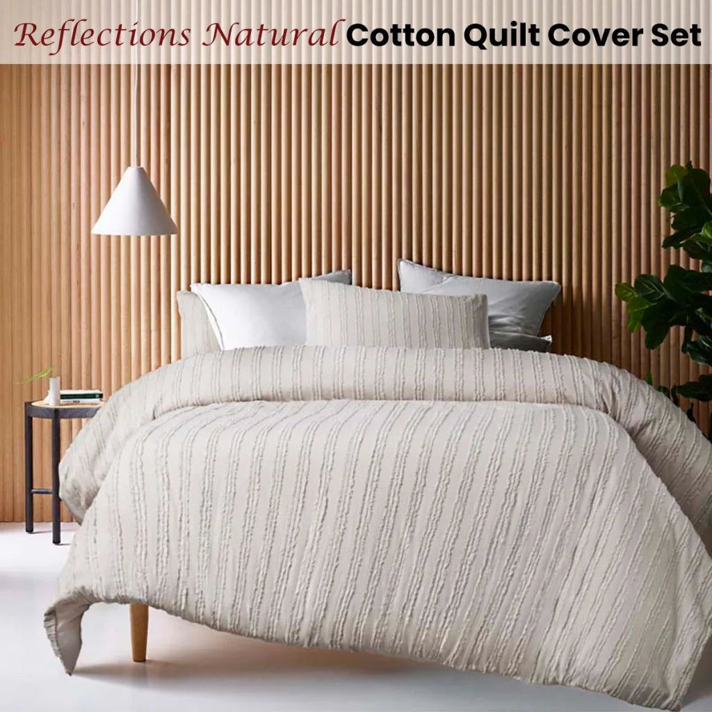 Vintage Design Homewares Reflections Natural Cotton Quilt