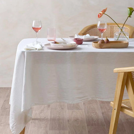 Vintage Design Homewares Tablecloth Helm White Washed