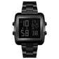 Vintage Gold Steel Square Watch - Waterproof & Luminous