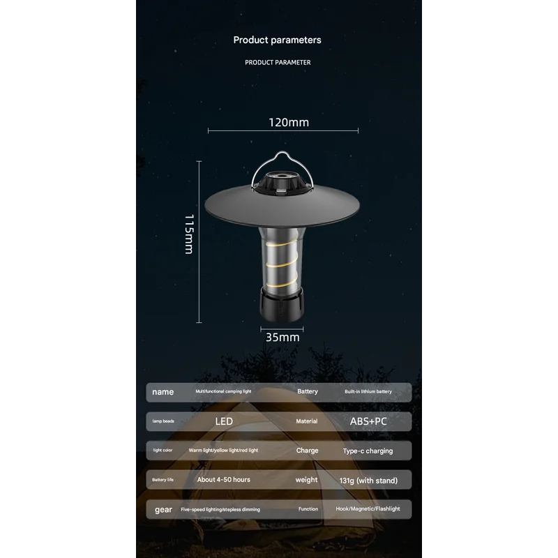 Vintage Lighthouse LED Camping Lantern | 5-Mode