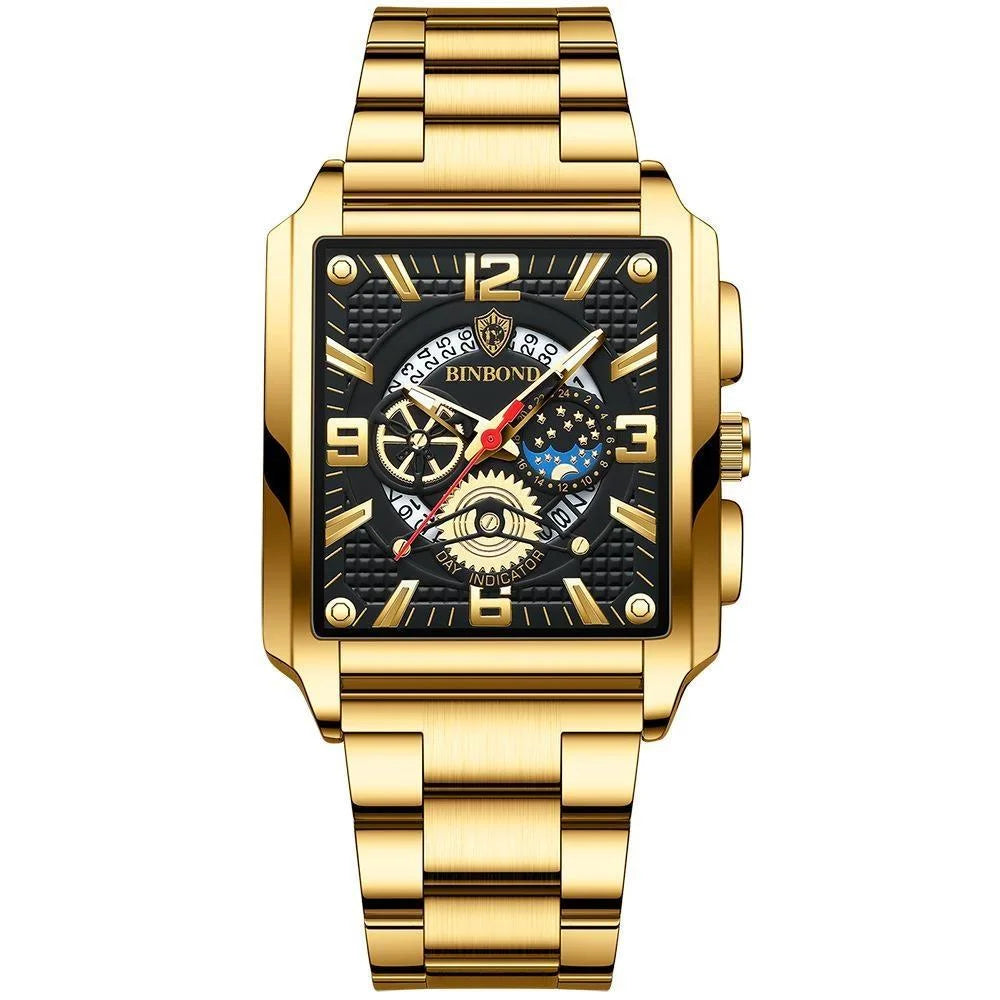 Vintage Square Multifunctional Luminous Quartz Watch