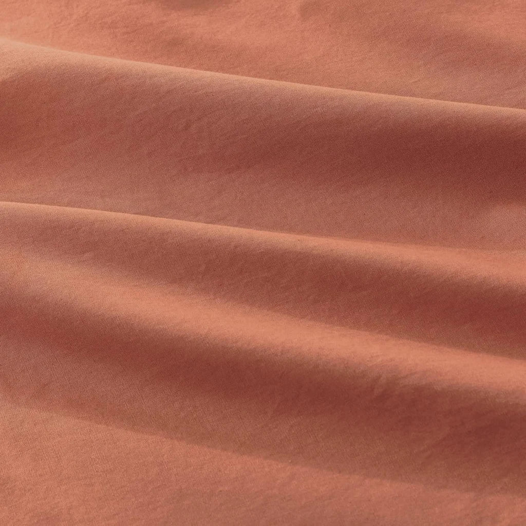 Vintage Washed 100% Cotton Quilt Cover Set 3PCS - Brick