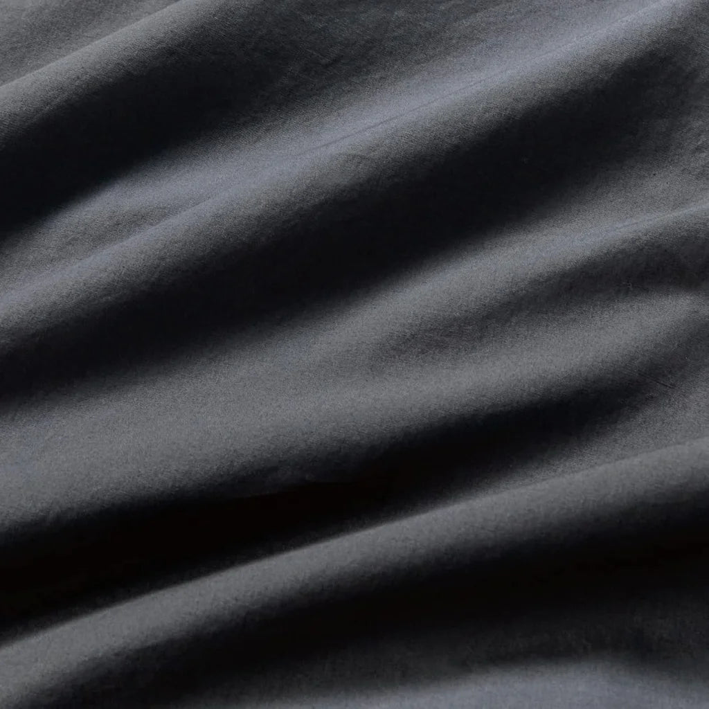 Vintage Washed 100% Cotton Quilt Cover Set 3PCS - Charcoal