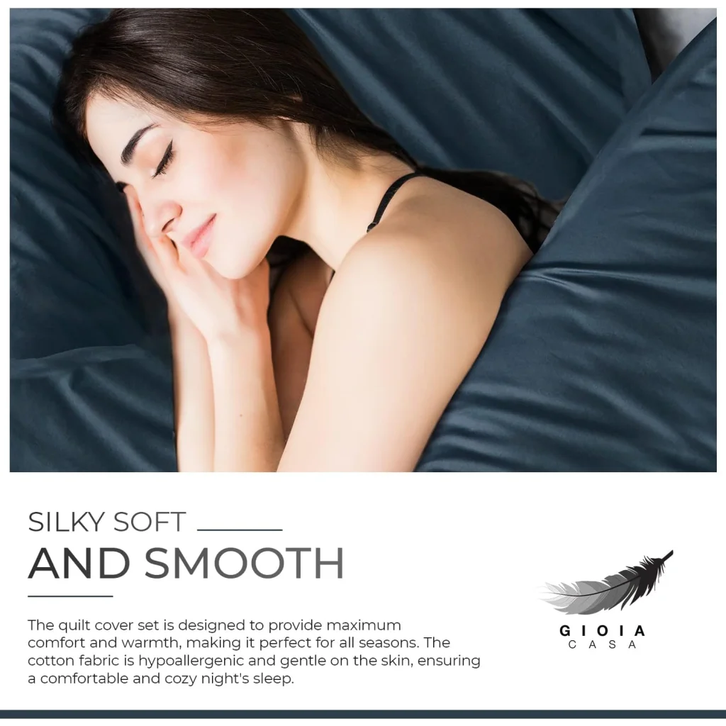 Vintage Washed 100% Cotton Quilt Cover Set 3PCS - Dark