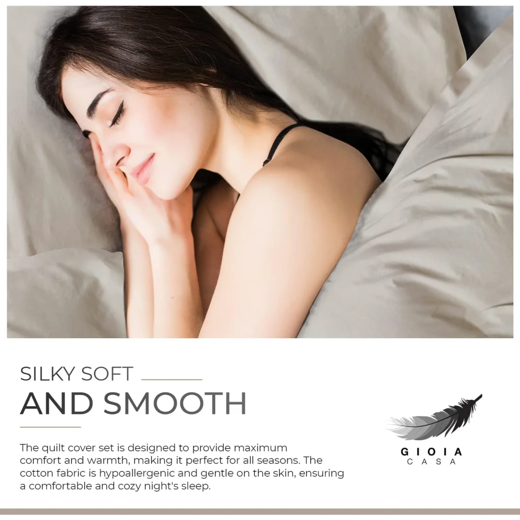 Vintage Washed 100% Cotton Quilt Cover Set 3PCS - Natural