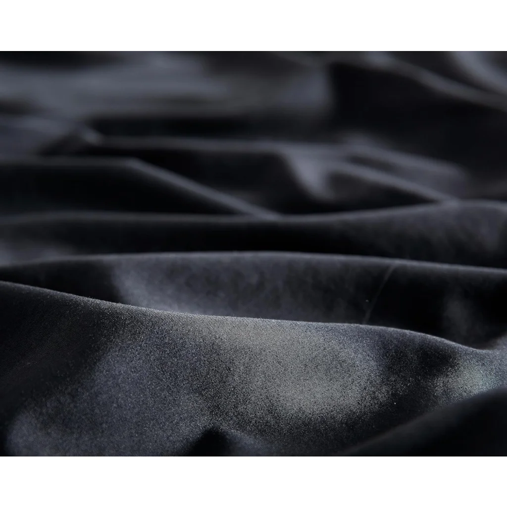 Vintage Washed Microfiber Quilt Cover Set 2PCS - Black