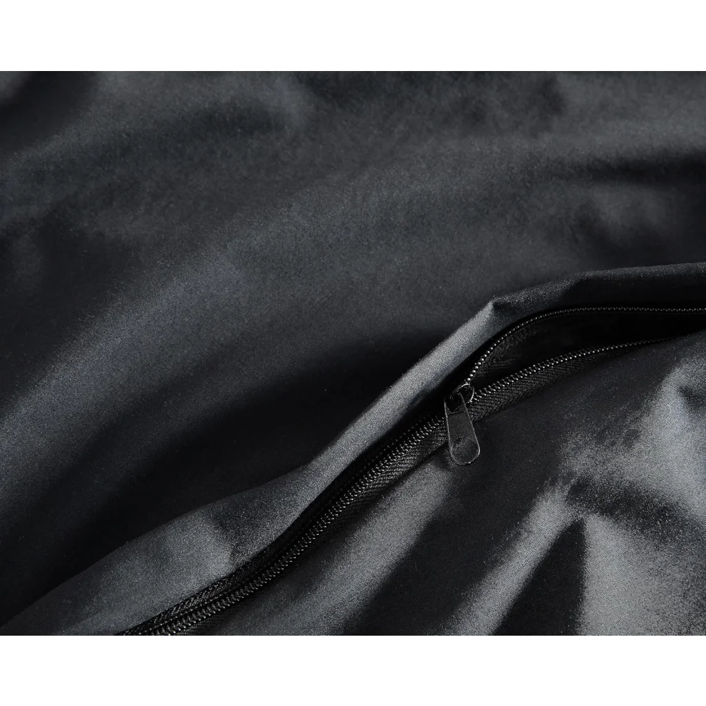 Vintage Washed Microfiber Quilt Cover Set 3PCS - Black