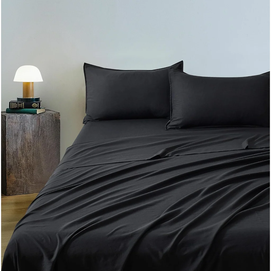 Vintage Washed Microfiber Sheet Set with 1 Pillowcase