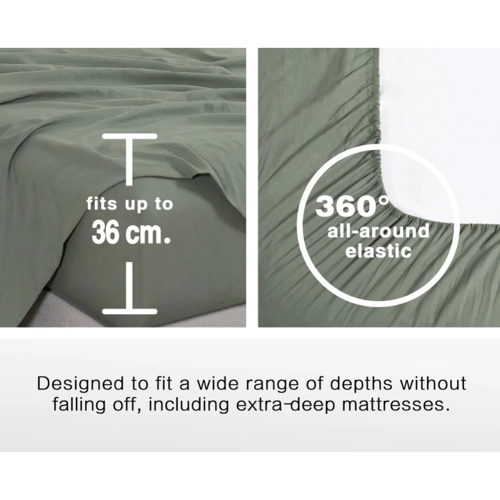 Vintage Washed Microfiber Sheet Set with 1 Pillowcase