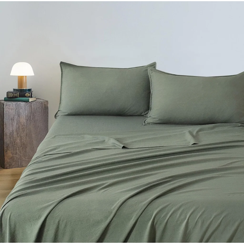 Vintage Washed Microfiber Sheet Set with 1 Pillowcase