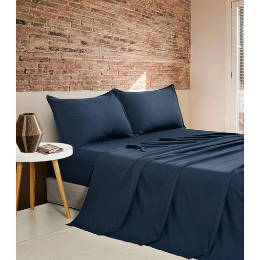 Vintage Washed Microfiber Sheet Set with 1 Pillowcase