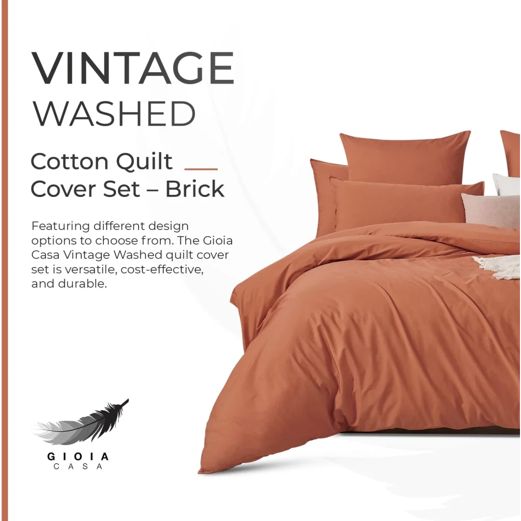 Vintage Washed Microfiber Sheet Set with 1 Pillowcase