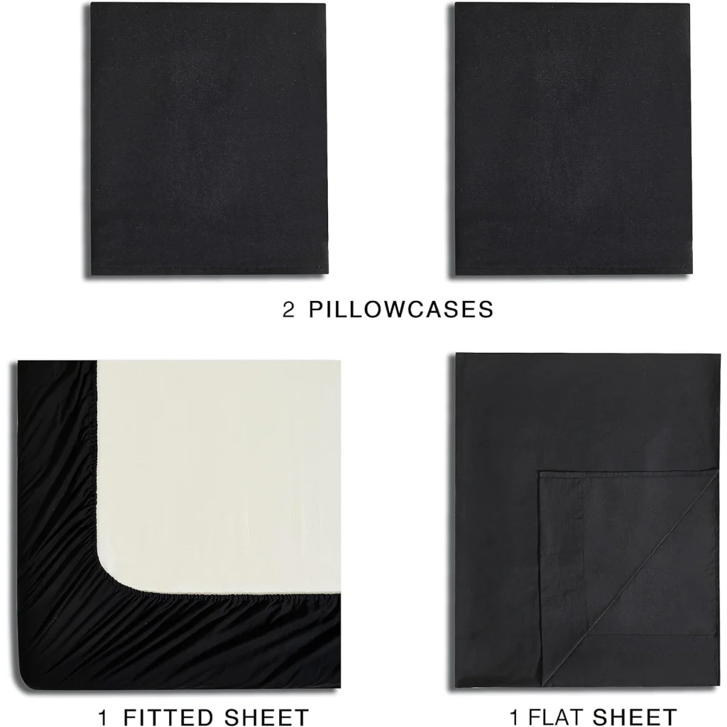 Vintage Washed Microfiber Sheet Set with 2 Pillowcases