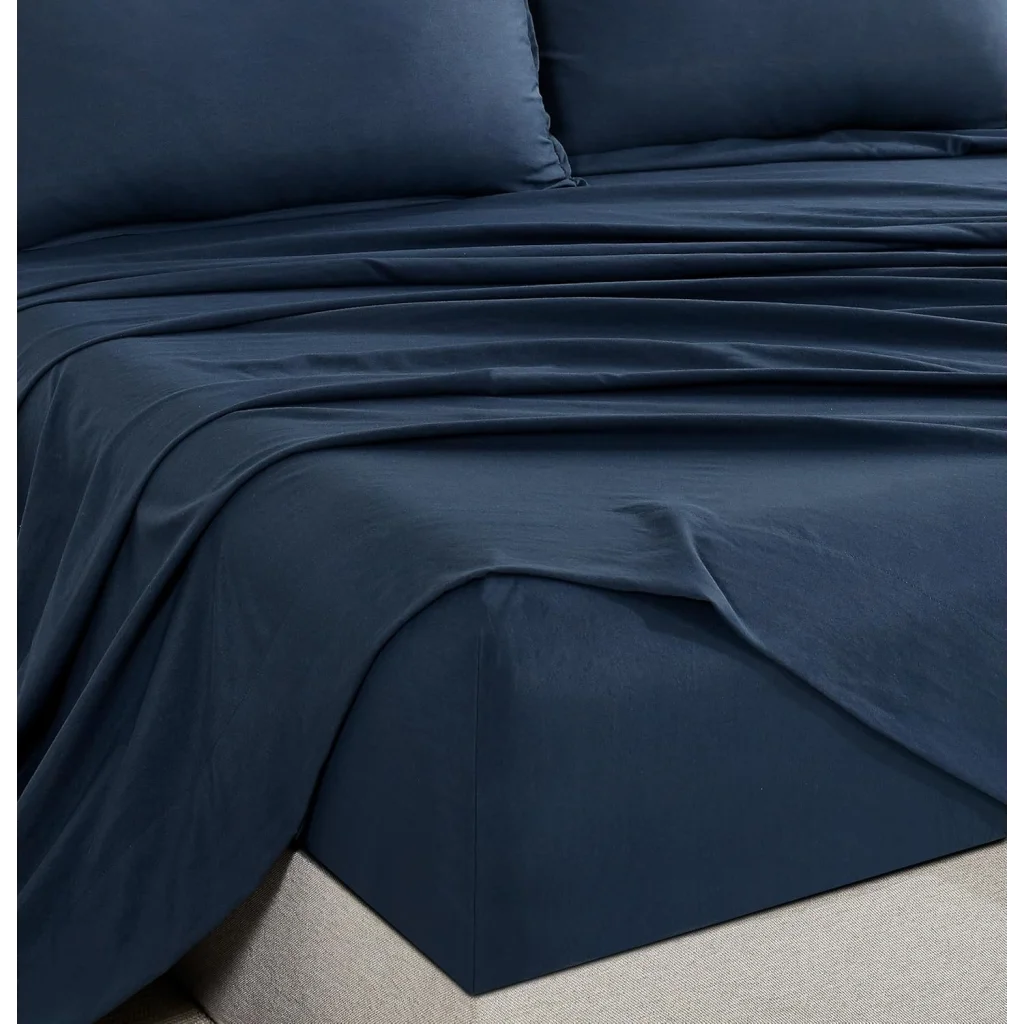 Vintage Washed Microfiber Sheet Set with 2 Pillowcases