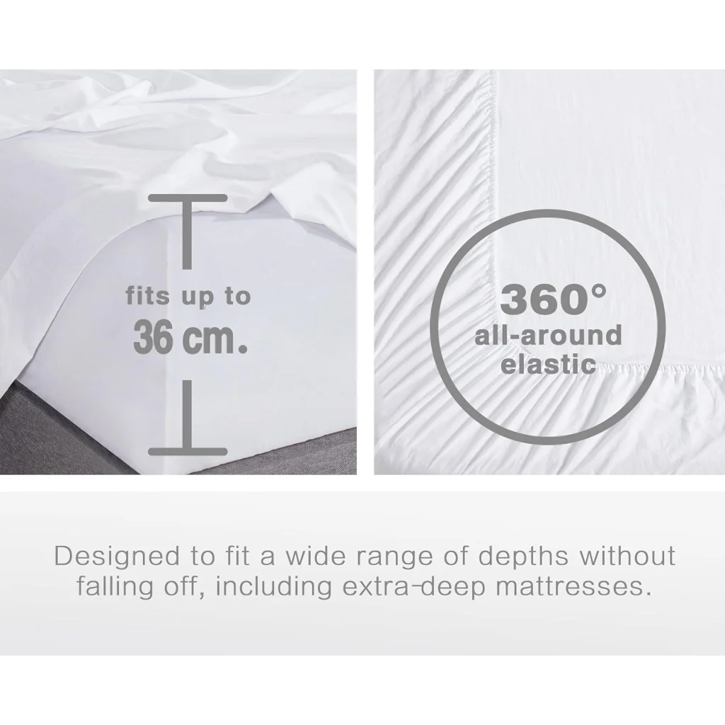 Vintage Washed Microfiber Sheet Set with 2 Pillowcases