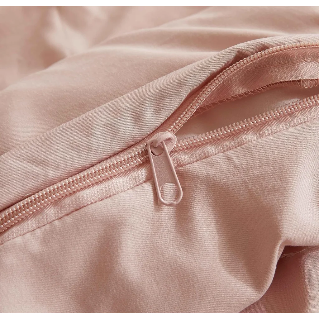 Vintage Washed Microfibre Quilt Cover Set (Pink King)