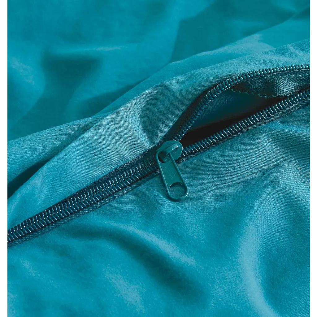 Vintage Washed Microfibre Quilt Cover Set (Teal Double)