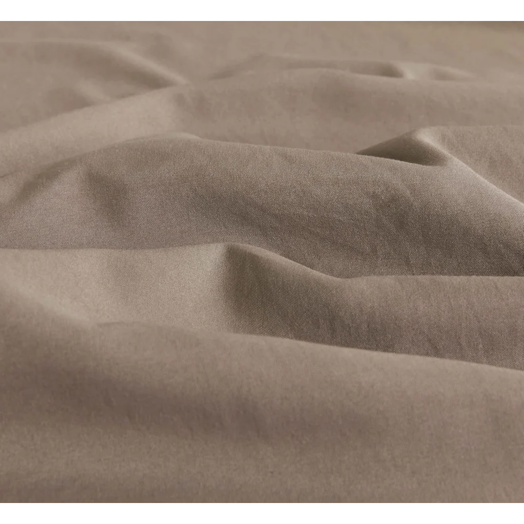 Vintage Washed Microfibre Quilt Cover Set (Truffle Single)