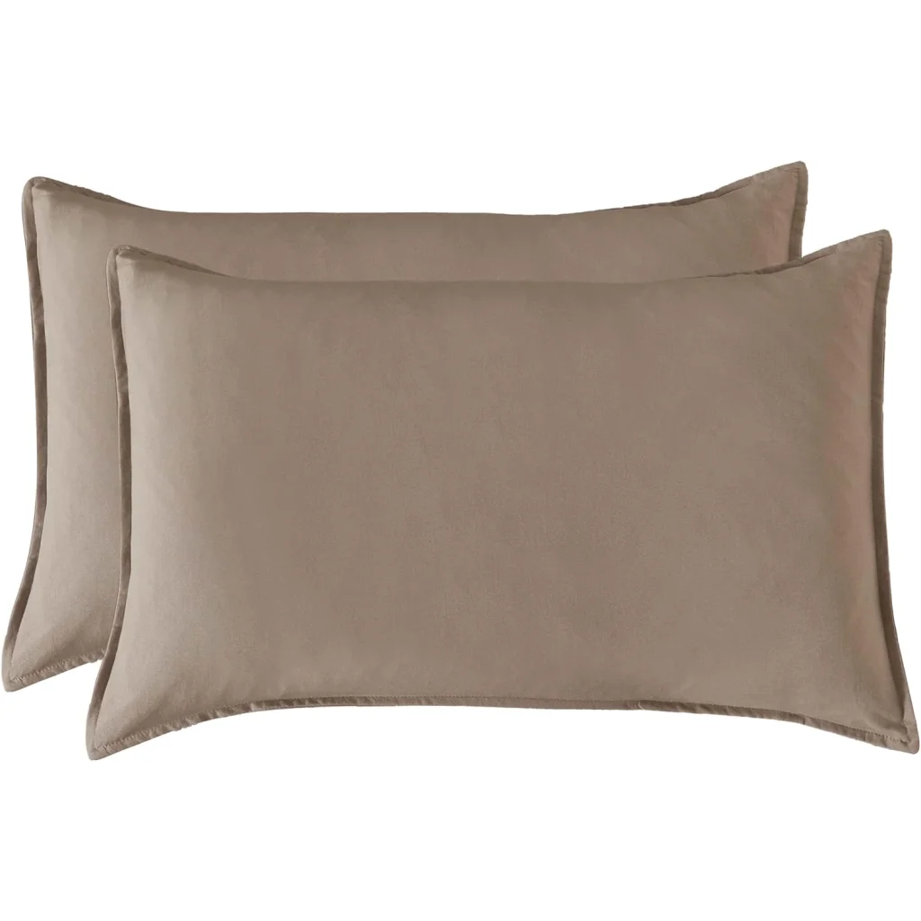 Vintage Washed Microfibre Quilt Cover Set (Truffle Single)