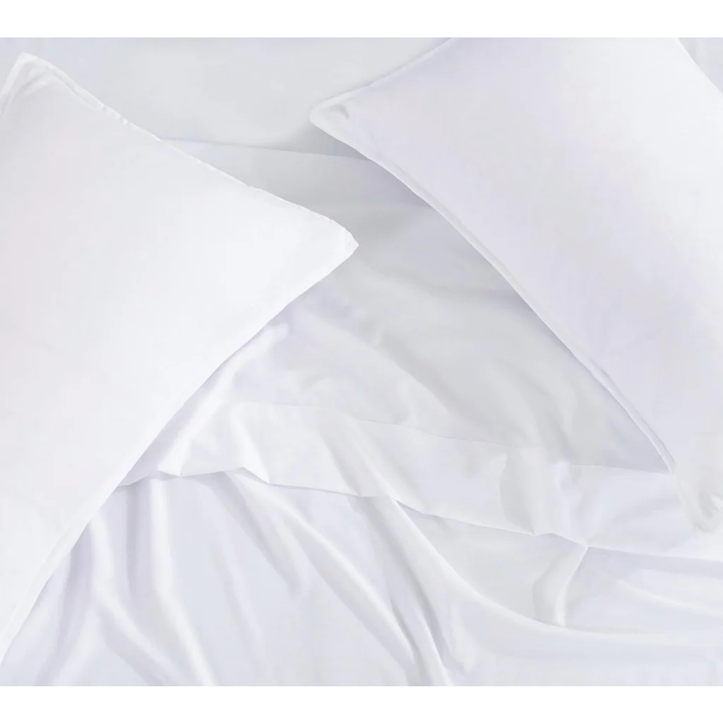Vintage Washed Microfibre Quilt Cover Set (White Double)